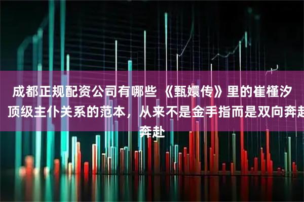 成都正规配资公司有哪些 《甄嬛传》里的崔槿汐：顶级主仆关系的范本，从来不是金手指而是双向奔赴